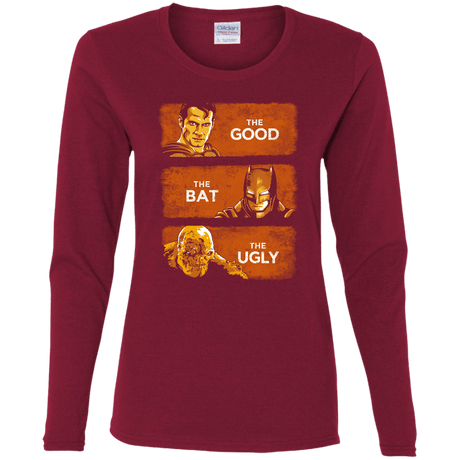 T-Shirts Cardinal / S Good, Bat, Ugly Women's Long Sleeve T-Shirt