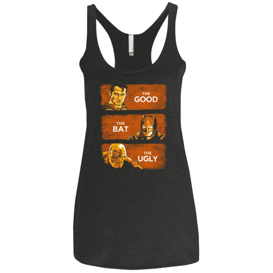 T-Shirts Vintage Black / X-Small Good, Bat, Ugly Women's Triblend Racerback Tank