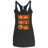 T-Shirts Vintage Black / X-Small Good, Bat, Ugly Women's Triblend Racerback Tank