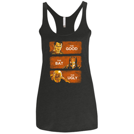 T-Shirts Vintage Black / X-Small Good, Bat, Ugly Women's Triblend Racerback Tank