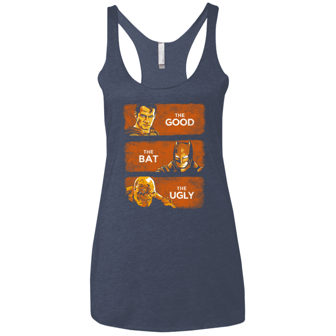 T-Shirts Vintage Navy / X-Small Good, Bat, Ugly Women's Triblend Racerback Tank