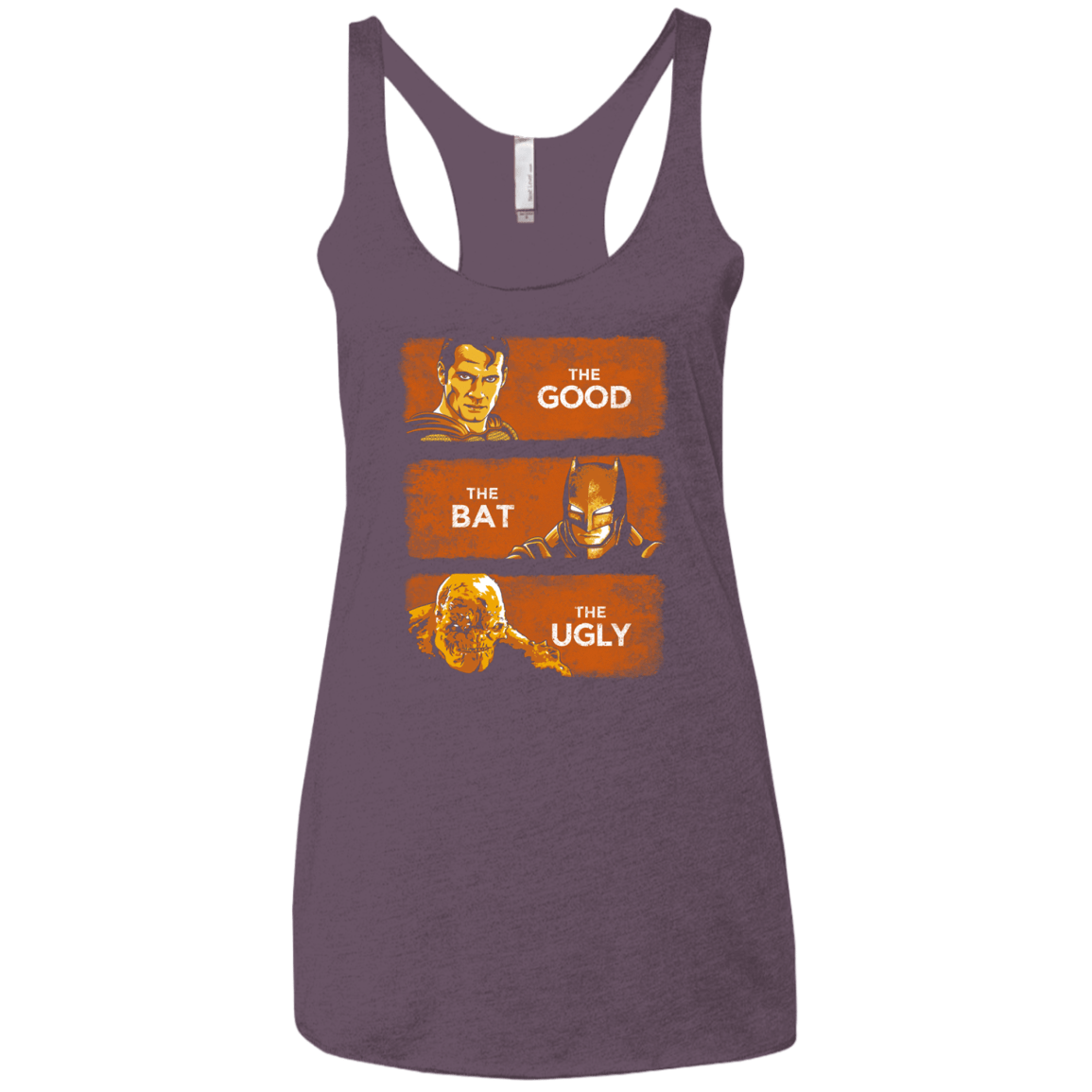 T-Shirts Vintage Purple / X-Small Good, Bat, Ugly Women's Triblend Racerback Tank