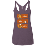 T-Shirts Vintage Purple / X-Small Good, Bat, Ugly Women's Triblend Racerback Tank