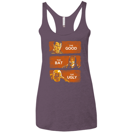 T-Shirts Vintage Purple / X-Small Good, Bat, Ugly Women's Triblend Racerback Tank