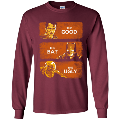 T-Shirts Maroon / YS Good, Bat, Ugly Youth Long Sleeve T-Shirt
