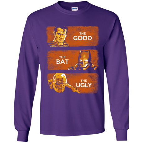 T-Shirts Purple / YS Good, Bat, Ugly Youth Long Sleeve T-Shirt