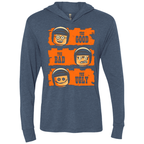 T-Shirts Indigo / X-Small GOOD COP BAD COP UGLY COP Triblend Long Sleeve Hoodie Tee