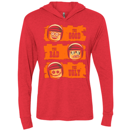 T-Shirts Vintage Red / X-Small GOOD COP BAD COP UGLY COP Triblend Long Sleeve Hoodie Tee