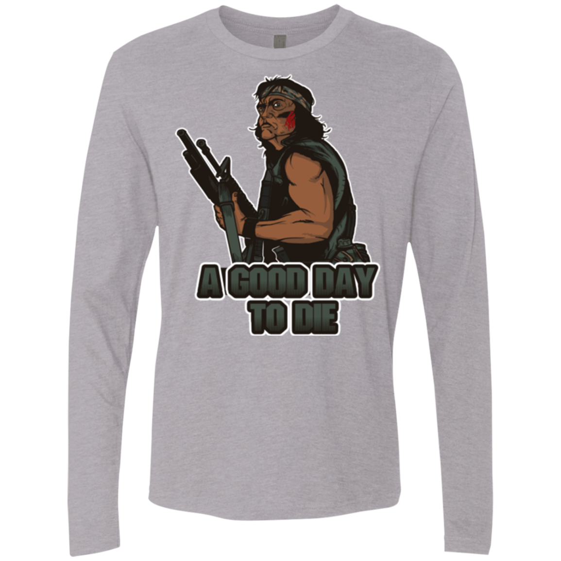 T-Shirts Heather Grey / Small Good Day To Die Men's Premium Long Sleeve