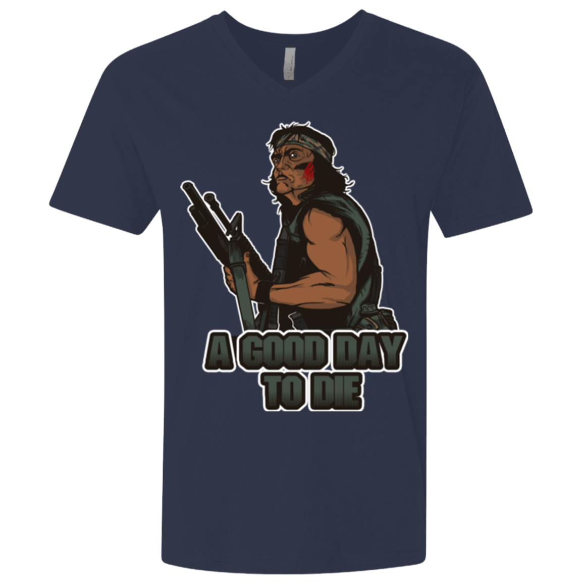 T-Shirts Midnight Navy / X-Small Good Day To Die Men's Premium V-Neck