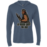 T-Shirts Indigo / X-Small Good Day To Die Triblend Long Sleeve Hoodie Tee