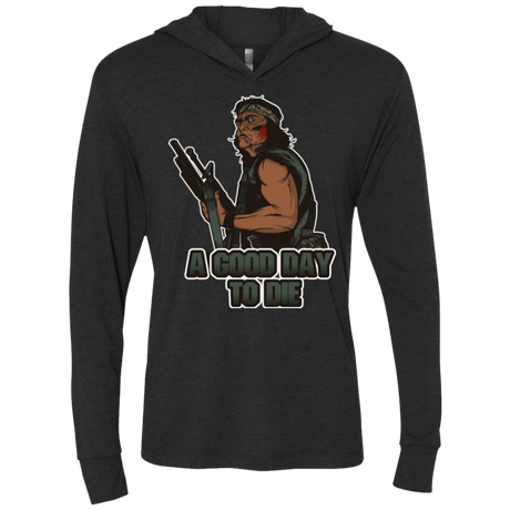 T-Shirts Vintage Black / X-Small Good Day To Die Triblend Long Sleeve Hoodie Tee