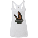 T-Shirts Heather White / X-Small Good Day To Die Women's Triblend Racerback Tank