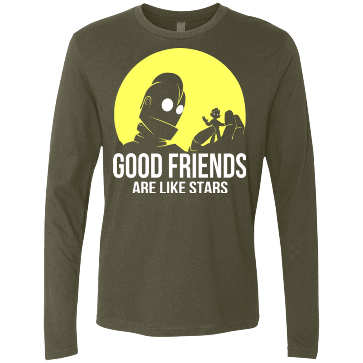 T-Shirts Military Green / Small Good friends Men's Premium Long Sleeve