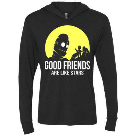 T-Shirts Vintage Black / X-Small Good friends Triblend Long Sleeve Hoodie Tee