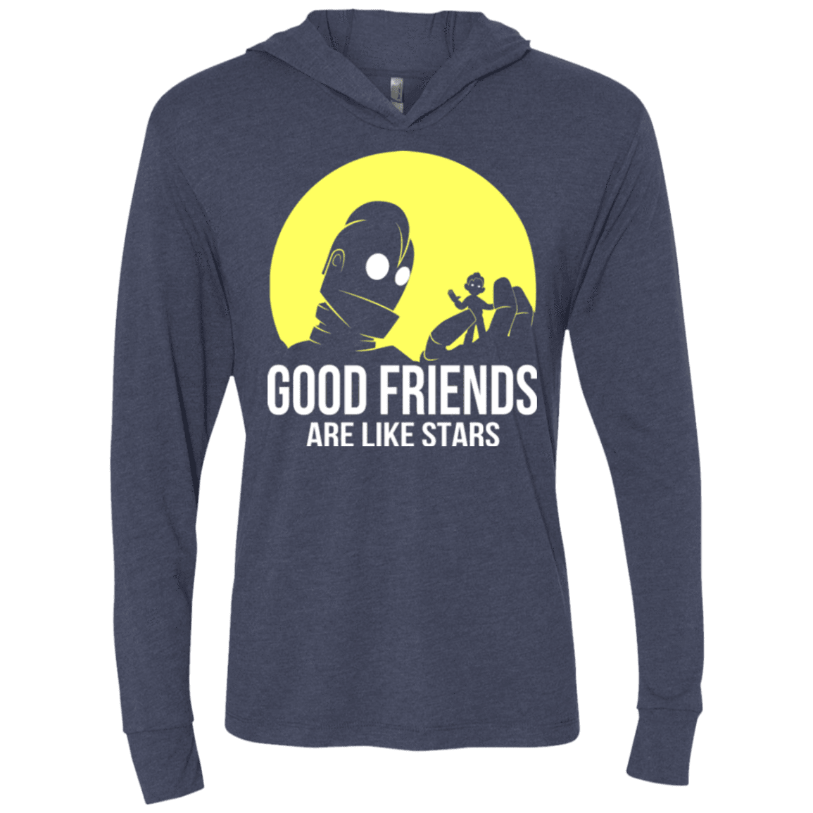 T-Shirts Vintage Navy / X-Small Good friends Triblend Long Sleeve Hoodie Tee