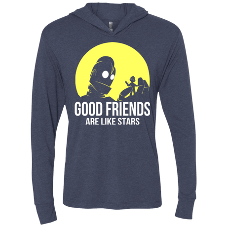 T-Shirts Vintage Navy / X-Small Good friends Triblend Long Sleeve Hoodie Tee