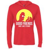 T-Shirts Vintage Red / X-Small Good friends Triblend Long Sleeve Hoodie Tee