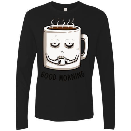T-Shirts Black / Small Good morning Men's Premium Long Sleeve
