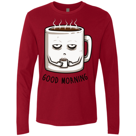 T-Shirts Cardinal / Small Good morning Men's Premium Long Sleeve
