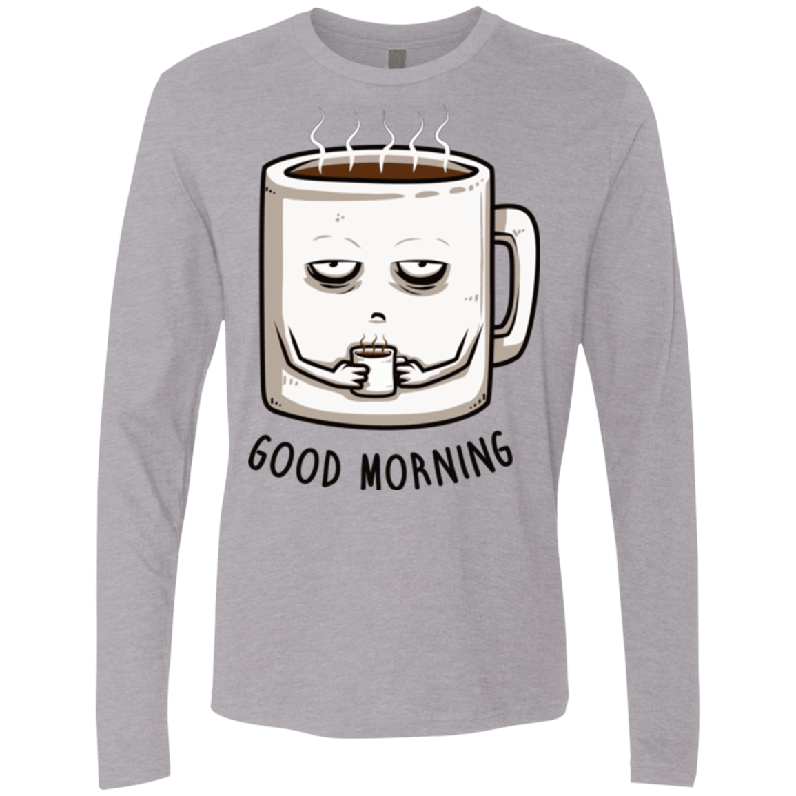 T-Shirts Heather Grey / Small Good morning Men's Premium Long Sleeve