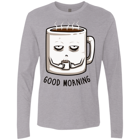 T-Shirts Heather Grey / Small Good morning Men's Premium Long Sleeve