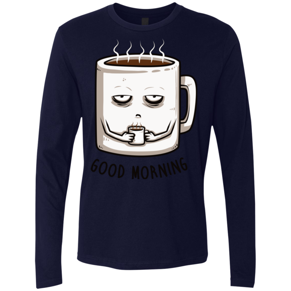 T-Shirts Midnight Navy / Small Good morning Men's Premium Long Sleeve
