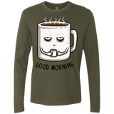 T-Shirts Military Green / Small Good morning Men's Premium Long Sleeve