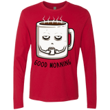 T-Shirts Red / Small Good morning Men's Premium Long Sleeve
