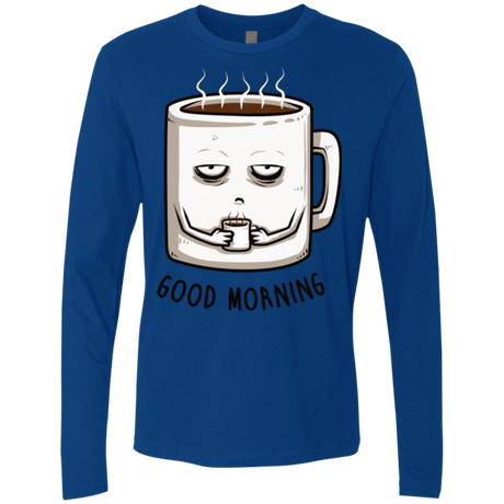 T-Shirts Royal / Small Good morning Men's Premium Long Sleeve