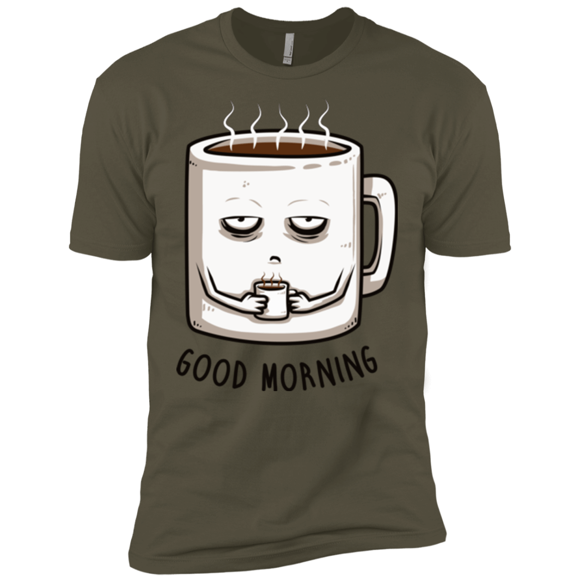 T-Shirts Military Green / X-Small Good morning Men's Premium T-Shirt