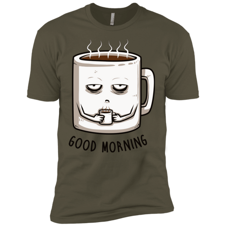 T-Shirts Military Green / X-Small Good morning Men's Premium T-Shirt