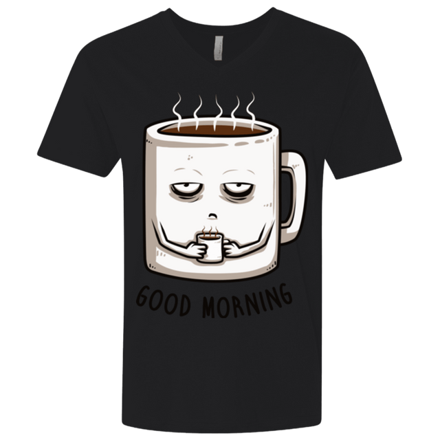 T-Shirts Black / X-Small Good morning Men's Premium V-Neck