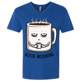 T-Shirts Royal / X-Small Good morning Men's Premium V-Neck