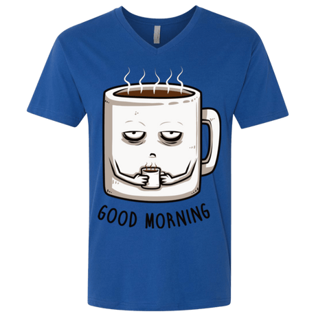 T-Shirts Royal / X-Small Good morning Men's Premium V-Neck