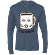 T-Shirts Indigo / X-Small Good morning Triblend Long Sleeve Hoodie Tee