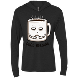 T-Shirts Vintage Black / X-Small Good morning Triblend Long Sleeve Hoodie Tee