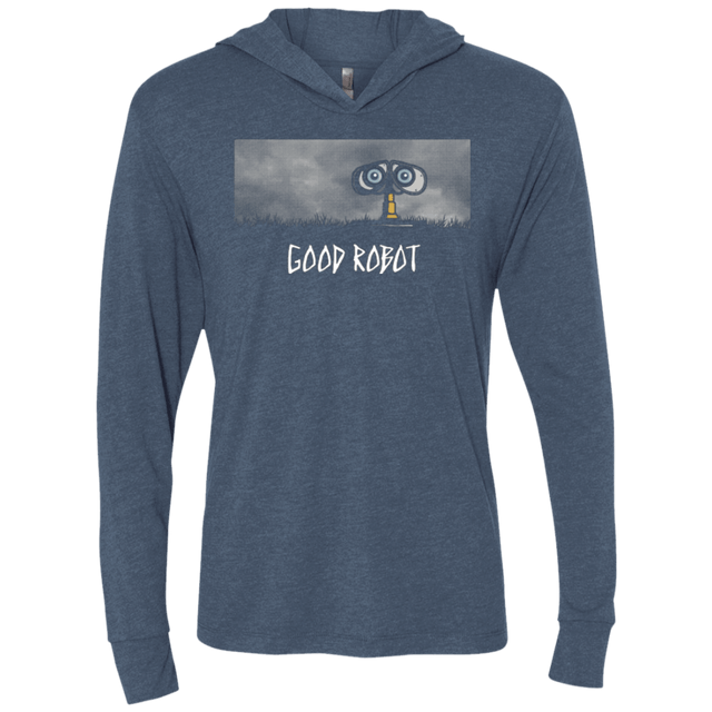 T-Shirts Indigo / X-Small GOOD ROBOT Triblend Long Sleeve Hoodie Tee