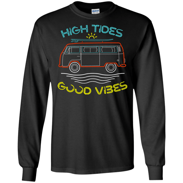 T-Shirts Black / S Good Vibes Men's Long Sleeve T-Shirt