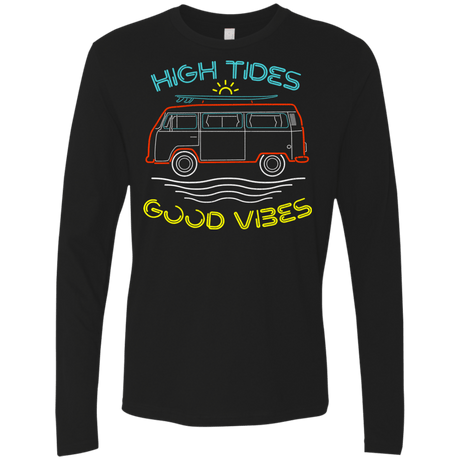 T-Shirts Black / S Good Vibes Men's Premium Long Sleeve