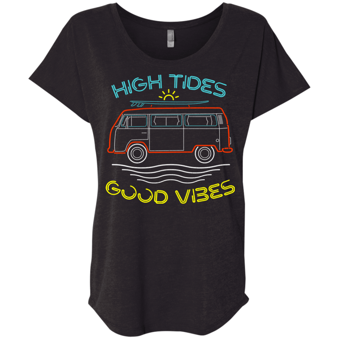 T-Shirts Vintage Black / X-Small Good Vibes Triblend Dolman Sleeve