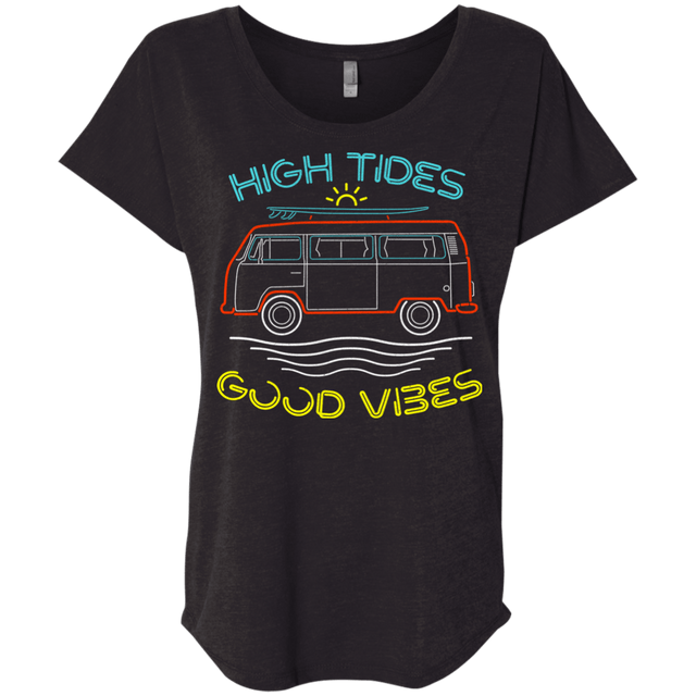 T-Shirts Vintage Black / X-Small Good Vibes Triblend Dolman Sleeve