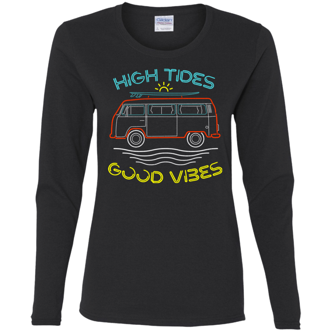 T-Shirts Black / S Good Vibes Women's Long Sleeve T-Shirt