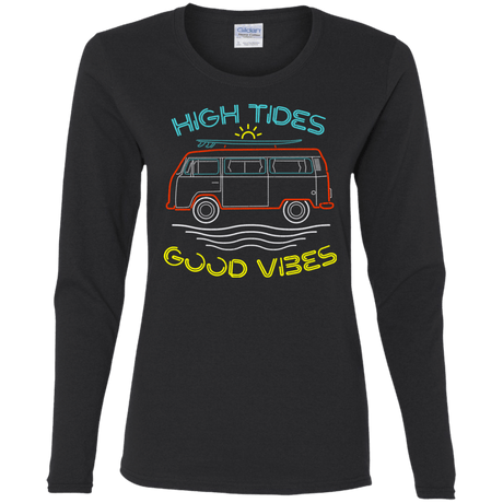 T-Shirts Black / S Good Vibes Women's Long Sleeve T-Shirt