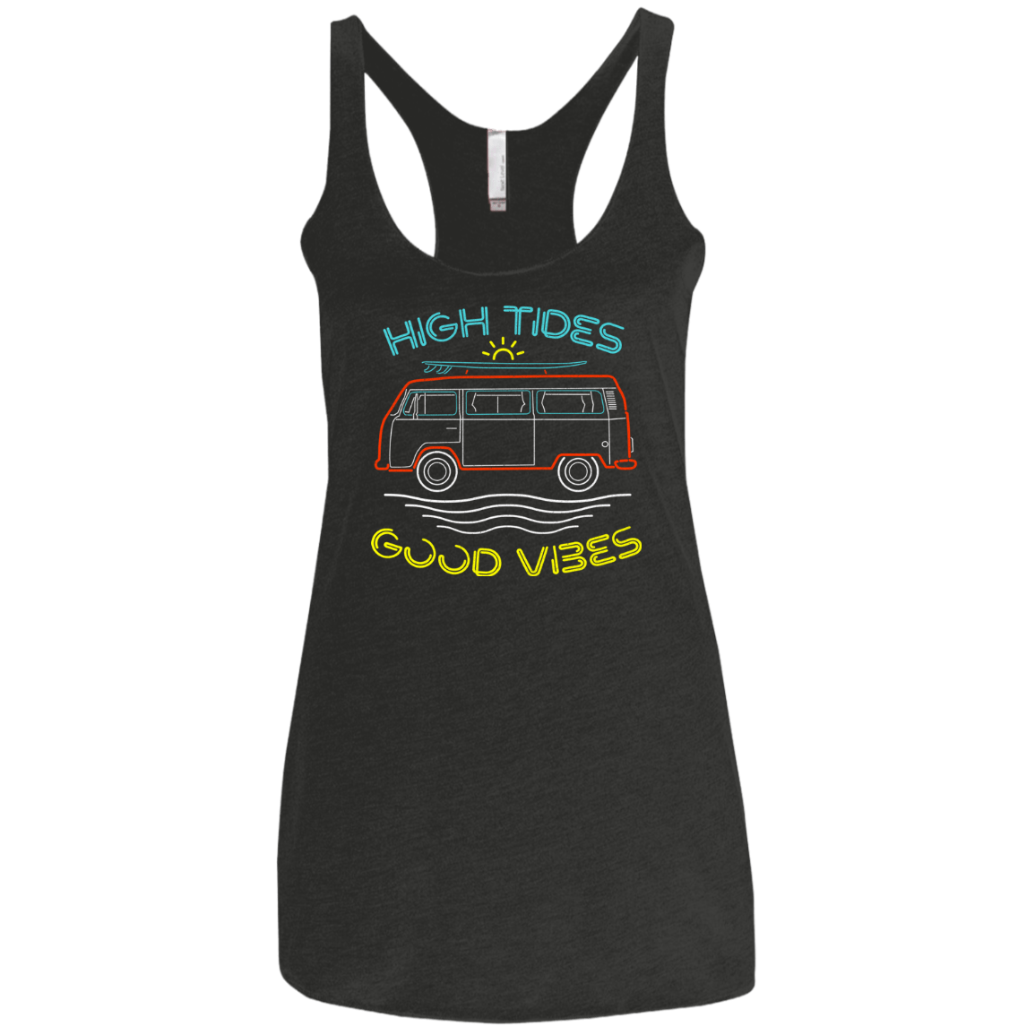 T-Shirts Vintage Black / X-Small Good Vibes Women's Triblend Racerback Tank