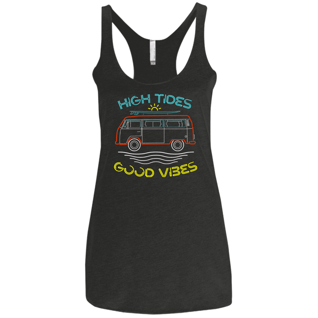 T-Shirts Vintage Black / X-Small Good Vibes Women's Triblend Racerback Tank
