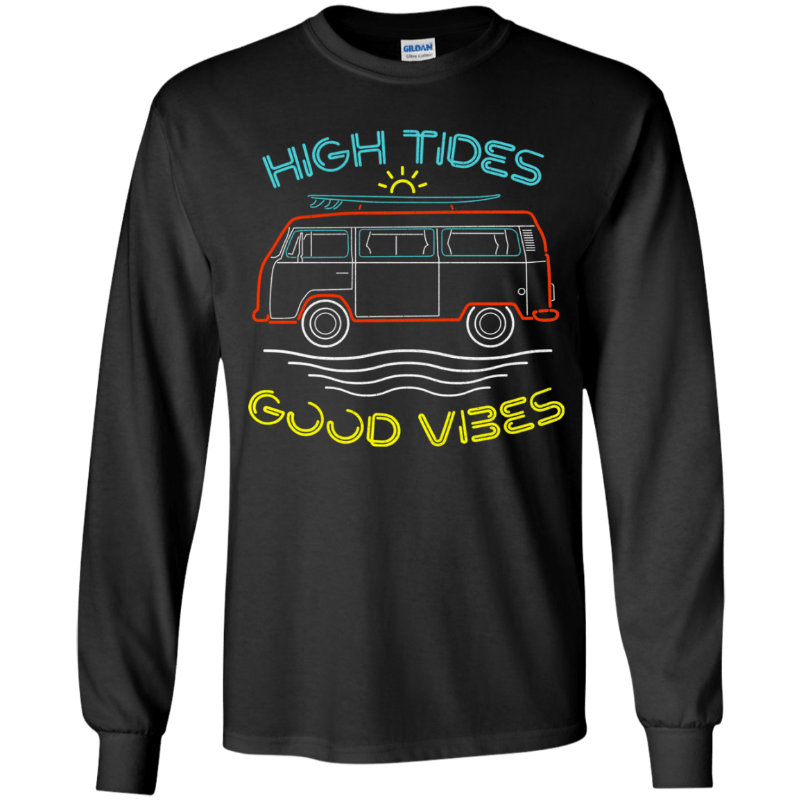 T-Shirts Black / YS Good Vibes Youth Long Sleeve T-Shirt