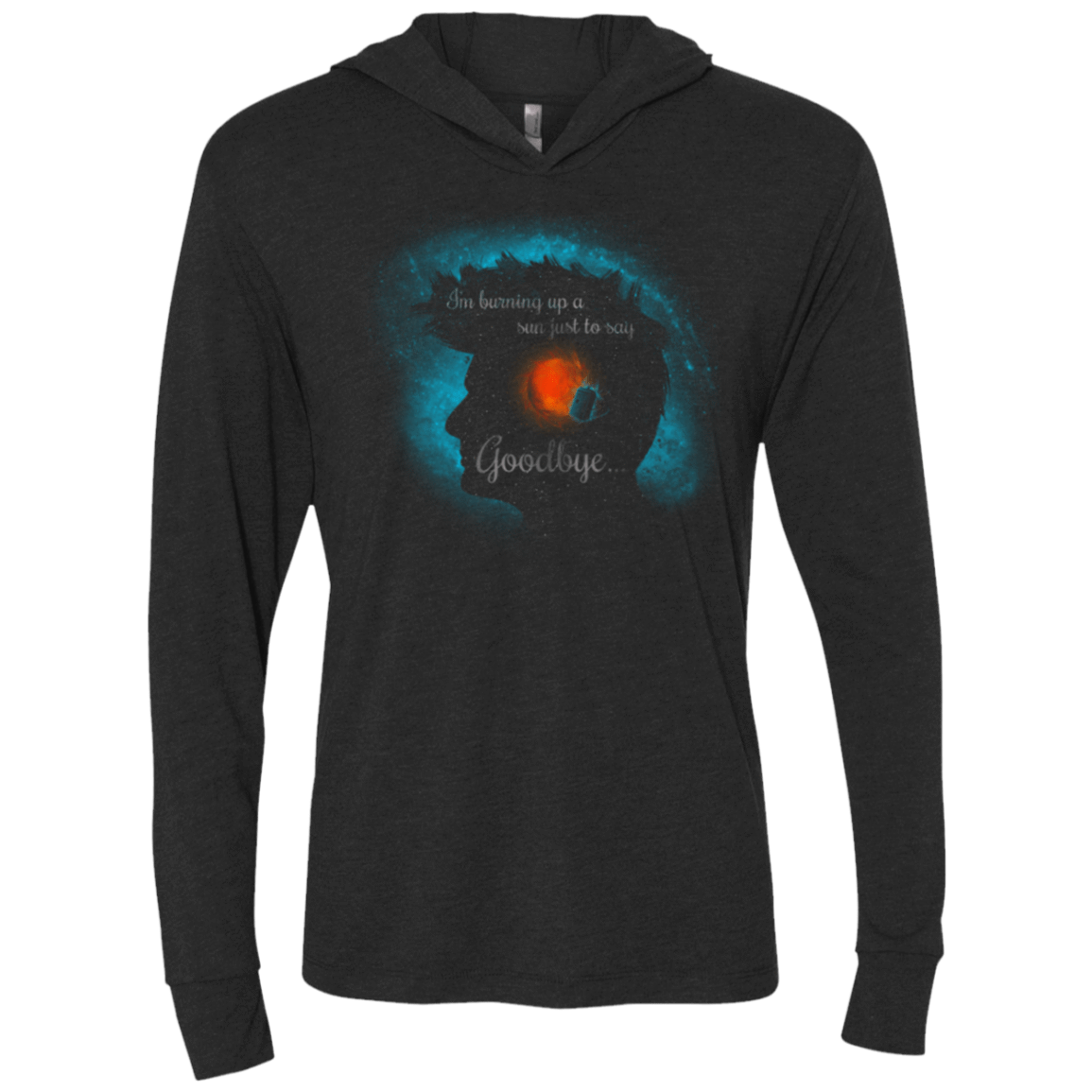 T-Shirts Vintage Black / X-Small Goodbye Triblend Long Sleeve Hoodie Tee