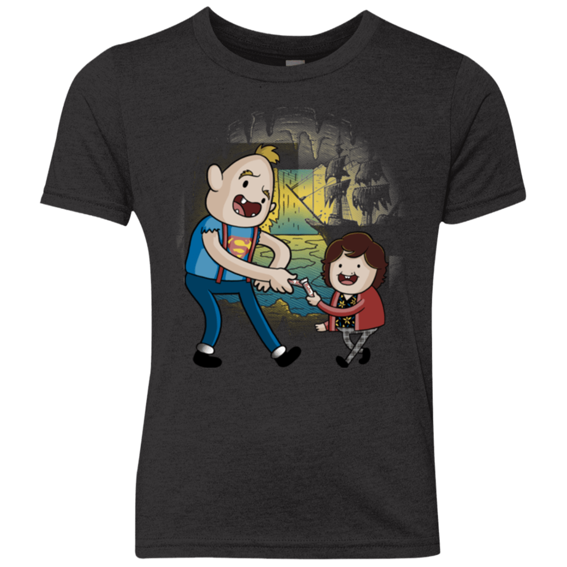 T-Shirts Vintage Black / YXS Goonies Time Youth Triblend T-Shirt