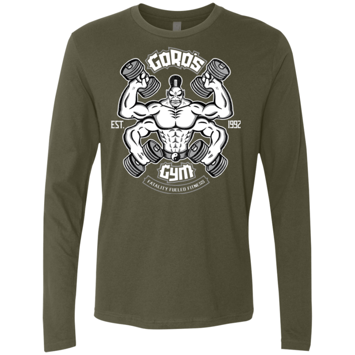 T-Shirts Military Green / Small Goros Gym Men's Premium Long Sleeve